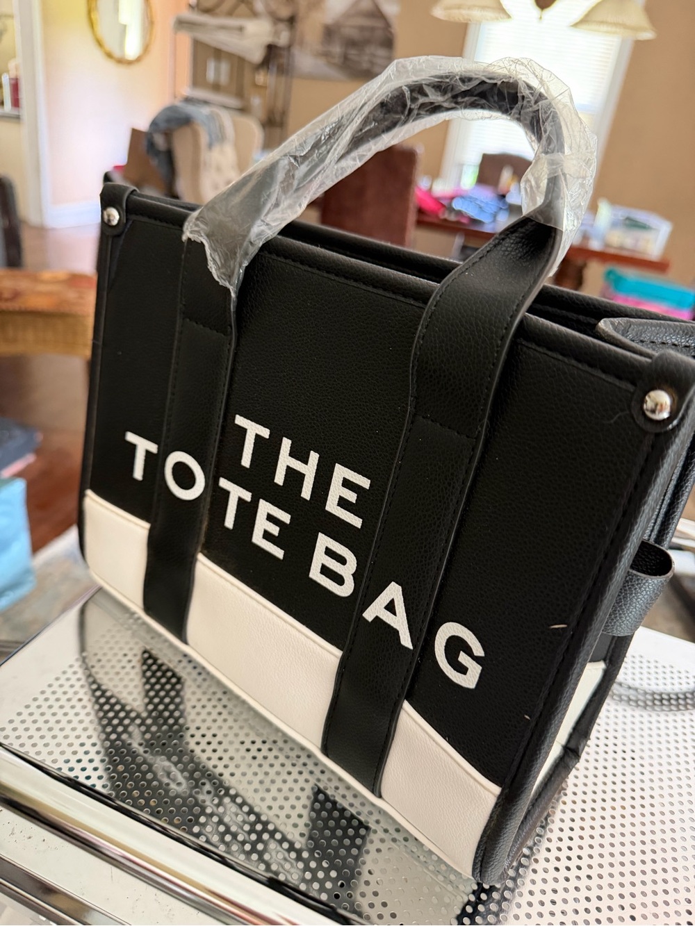 Black & White Tote Bag Purse NWT